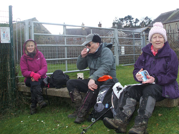 5.Llanystumdwy
11/2/18. Lunch was taken at the playground at Chwilog. This is the obligatory, "thorn between two roses photograph". Photo: Dafydd Williams.
Keywords: Feb18 Sunday Dafydd Williams jean Norton