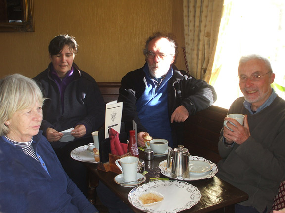 6.Maentwrog circular
15/2/18. Tea at the Oakley Arms. Photo: Dafydd Williams.
Keywords: Feb18 Thursday Tecwyn Williams