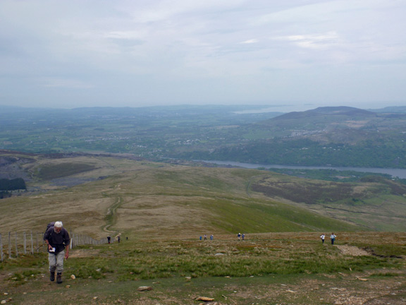 3.Moel Eilio
20/5/18. Coming up the north side of Moel Eilio. Very close to the top. llyn Padarn visible in the middle distance.
Keywords: May18 Sunday Dafydd Williams