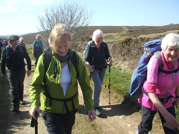 8.Mynytho-Carn Fadryn
8/4/18. Close to the end of the walk. Spirits are high. Photo: Dafydd Williams.
Keywords: Apr18 Sunday Roy Milnes