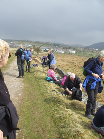 5.Nantlle Holey Walk
12/4/18. Lunch with the village of Fron in the background. Photo: Dafydd Williams.
Keywords: Apr18 Thursday Tecwyn Williams