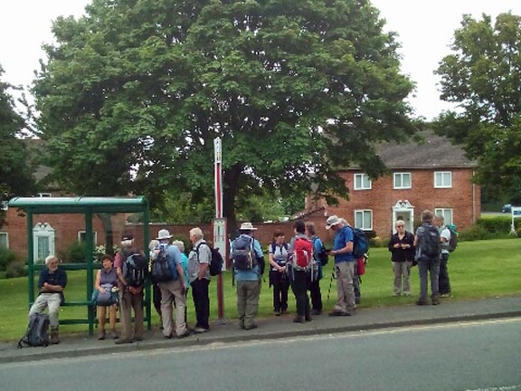 6.Rhos on Sea
24/5/18. Members waiting at the bus stop to get back to the car park at Craig y Don, with bus passes at the ready.
Keywords: May18 Thursday Miriam Heald