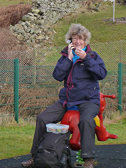 8.Trawsfynydd
14/8/18. The perils of multitasking: Phoning, eating and riding a horse - backwards.
Keywords: Jan18 Sunday Judith Thomas
