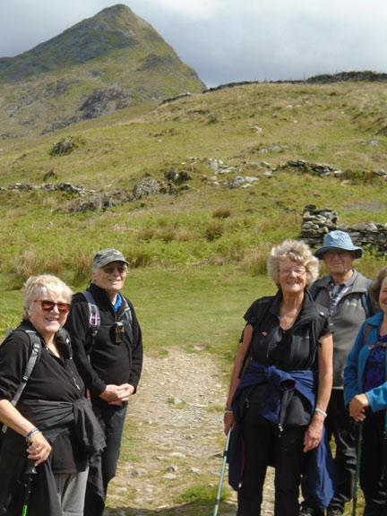 8.Cnicht via Llynnau Myllt & Llynnau Cwn (A walk) & Around Yr Arddu (B walk) 
19/5/19. SW of Cnicht close to Croesor (B walk). Photo: Dafydd Williams.
Keywords: May19 Sunday Richard Hirst Dafydd Williams