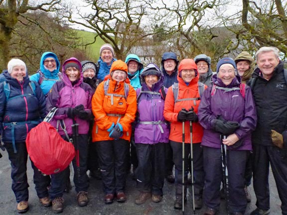 1. Llynnau Crafnant & Geirionydd ('A' Walk) and Capel Curig to Ty Hyll ('B' walk)
10/2/19. Both walk groups together in the Joe Brown car park in Capel Curig before going their separate ways.
Keywords: Feb19 Sunday Hugh Evans Dafydd Williams