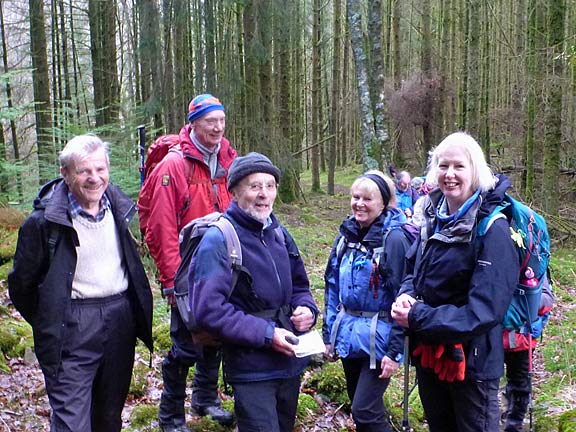 5.Cwm Bowydd / Cwm Cynfal Slate Trail
13/1/19.  A bit further on we stop to catch our breath.
Keywords: Jan19 Sunday Noel Davey