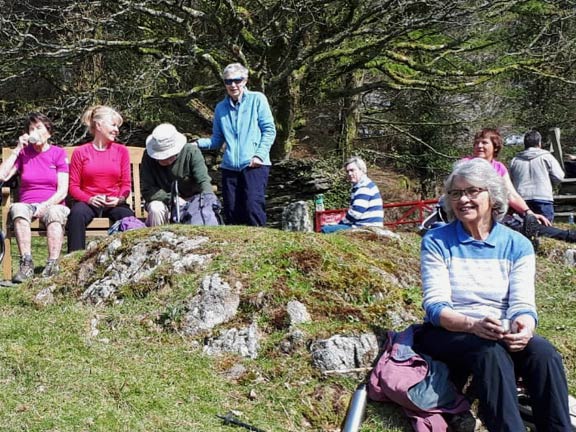 2.Penrhyndeudraeth to Maentwrog
11/4/19. Mid-morning break. Photo: Judith Thomas.
Keywords: Apr19 Thursday Jean Norton Annie Michael