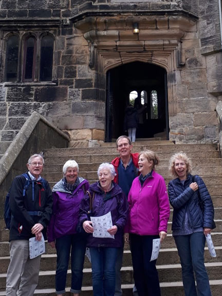 5. Malhamdale 2019
3rd-10th May 2019. One group inspects Skipton Castle on the free day. Photo: Judith Thomas.
Keywords: May19 Hugh Evans