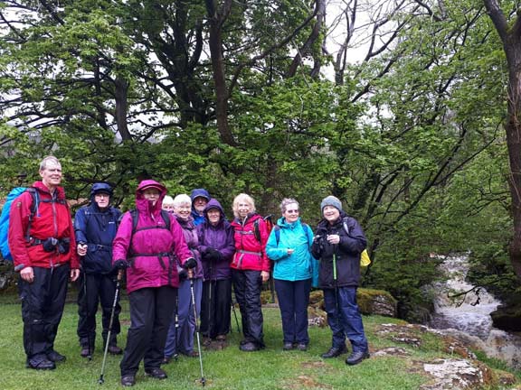 12. Malhamdale 2019
3rd-10th May 2019. Probably Wharfedale on the fourth walking day. The  harder walk group joined the medium walk group because of the bad weather. Photo: Judith Thomas.
Keywords: May19 Hugh Evans