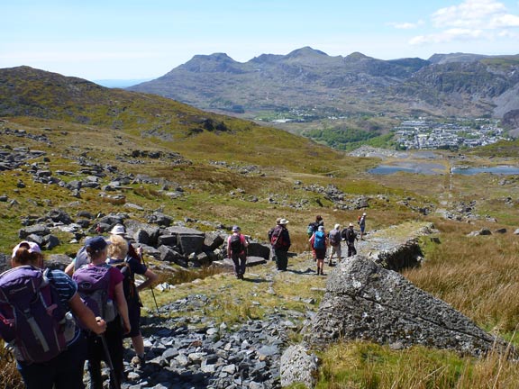 5.Manod Mawr
12/5/19.  Going down the disused incline on the west side of Manod Mawr.
Keywords: May19 Sunday Tecwyn Williams