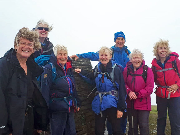 3.Moelwyns
16/6/19. At the summit of Moelwyn Mawr. Photo: Judith Thomas.
Keywords: Jun19 Sunday Judith Thomas