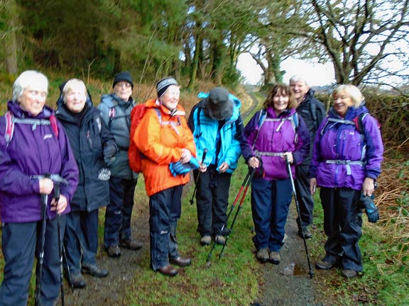 3.Capel Curig to Ty Hyll ('B' walk)
10/2/19. Soon we will be emerging from the forest to the north of Pont-Cyfyng. Photo: Dafydd Williams.
Keywords: Feb19 Sunday Dafydd Williams