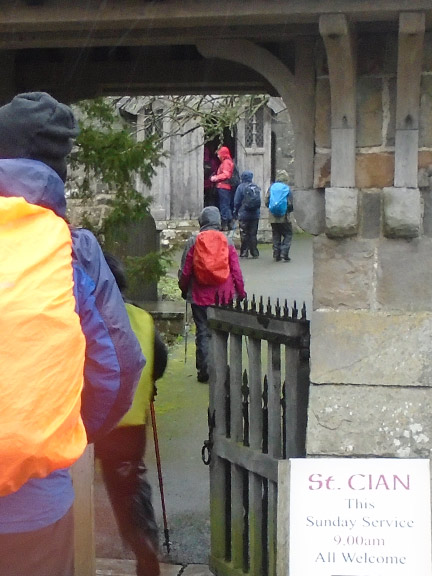 4.Abersoch - Y Clawdd Mawr
16/1/20. Looking for shelter out of the rain at St Cian's Church at Llangian. A simple parish church on the pilgrim route to Bardsey Island. Photo: Dafydd Williams.
Keywords: Jan20 Thursday Gwynfor Jones