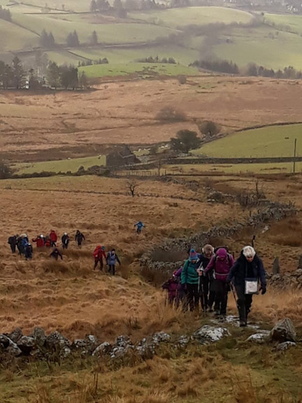 2.Manod-Cwm Penmachno
8/3/20. Climbing up towards Llyn-y-Manod. Photo: Eryl Thomas.
Keywords: Mar20 Sunday Noel Davey