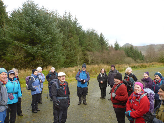 6.Rhyd-Ddu Circular
12/1/2020. The after-lunch briefing by the Maestro is now over and we are ready for off again. We are close to Parc Cae-cra.
Keywords: Jan20 Sunday Dafydd Williams