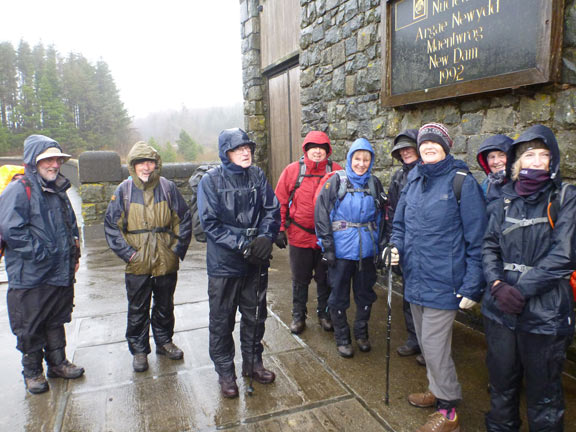 2.A stroll around the Trawsfynydd Hills
26/1/20. Arrival at the Trawsfynydd Dam wall after following the tarmac access road.
Keywords: Jan20 Sunday Gwynfor Jones