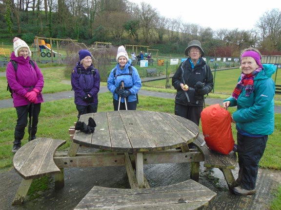 3.Y Foryd
13/2/20. Preparing to leave Coed Helen after lunch. Photo: Dafydd Williams.
Keywords: Feb20 Thursday Judith Thomas