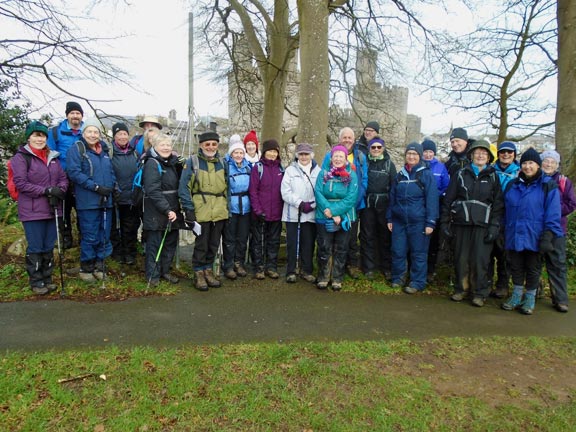4.Y Foryd
13/2/20. A pose with Caernarfon Castle in the background just before we cross the bridge across Afon Seiont into Caernarfon. Photo: Dafydd Williams.
Keywords: Feb20 Thursday Judith Thomas