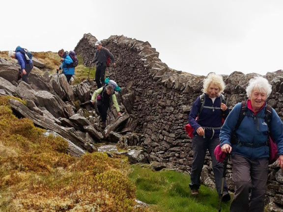 5.Clynnog Hills: Bwlch Mawr and Pen y Gaer
16/5/21. The start of the descent from Bwlch Mawr. Photo: Eryl Thomas
Keywords: May21 Sunday Noel Davey