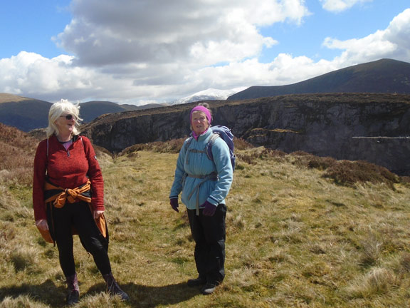 2.Rhostryfan-Moel Tryfan-Moel Smytho
6/5/21. Same place, but with Mynydd Mawr on the right and a snow capped Yr Wyddfa in the centre background. Photo: Dafydd Williams.
Keywords: May21 Thursday Meri Evans