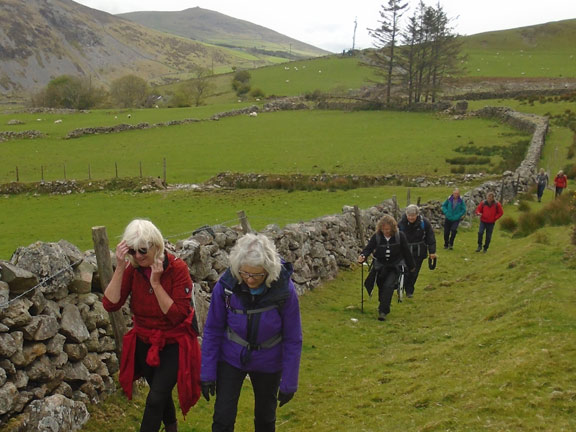 3.Around yr Eifl. Alt B.
16/5/21. Making our way towards Nant-y-cwm and the path up to Bwlch yr Eifl. Photo: Dafydd Williams.
Keywords: May21 Sunday Dafydd Williams