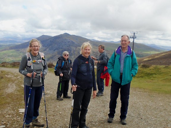 6.Around yr Eifl. Alt B.
16/5/21. Finally after a log hard slog the top of Bwlch yr Eifl is reached. Moel-Pen-llechog, Gurn Ddu and Gurn Goch in the background. Photo: Dafydd Williams.
Keywords: May21 Sunday Dafydd Williams