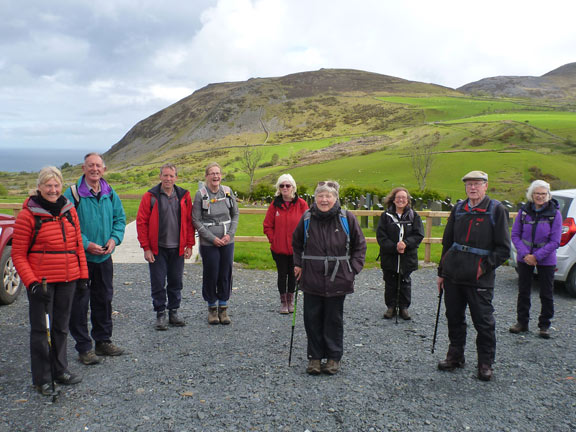 1.Around yr Eifl. Alt B.
16/5/21. Ready for off from the car park in Llanaelhaearn.
Keywords: May21 Sunday Dafydd Williams