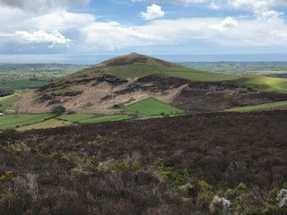 8.Around yr Eifl. Alt B.
16/5/21. On the south side of Tre'r Ceiri on the way back to the end of the walk at Llanaelhaearn, with Mynydd Carnguwch (in the background) to the south. Photo: Janet Taylor
Keywords: May21 Sunday Dafydd Williams