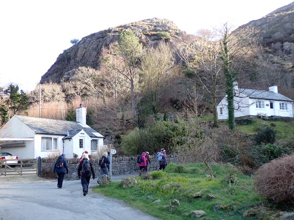 2.Beddgelert - Mynydd y Dyniewyd - Cwm Bychan - Glaslyn
27/02/22. Leaving Beddgelert for the Mynydd Sygyn path. An excellent clambering climb. 
Keywords: Feb22 Sunday Annie Andrew