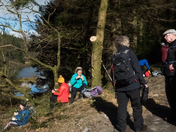 2.Betws and the Lakes
6/3/22. Our coffee/tea break at Llyn y Parc. Photo: Gwynfor Jones.
Keywords: Mar22 Sunday Gwynfor Jones