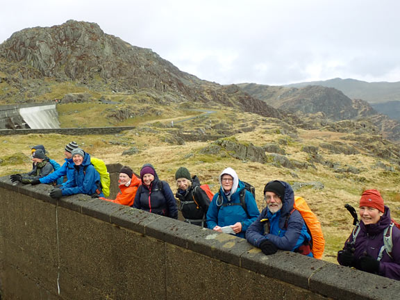 6.Tanygrisiau, Cwmorthin, Foel Ddu, Moel-yr-hydd, Stwlan.
13/3/22. Part of the dam wall of Llyn Stwlan. Craig Stwlan in the background.
Keywords: Mar22 Sunday Noel Davey