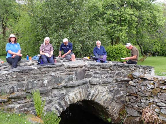 5.Dolwyddelan - Ty Mawr Wybrnant
15/05/22.  A very tranquil lunch at Ty Mawr Wybrnant.
Keywords: May22 Sunday Eryl Thomas