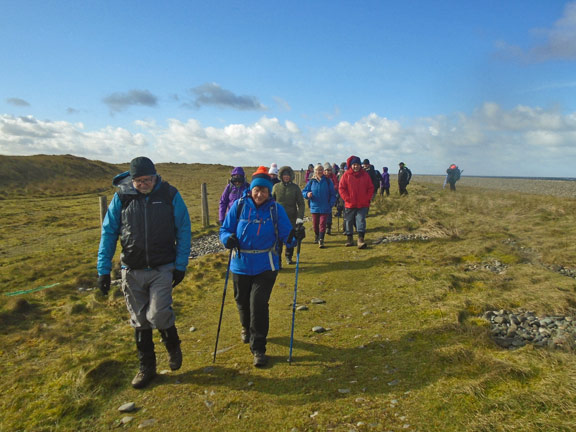 2. Dinas Dinlle - Fort Belan 
24/02/22.  Sunny but windy and bitterly cold. Photo: Dafydd Williams.
Keywords: Feb22 Thursday Derek Cosslett
