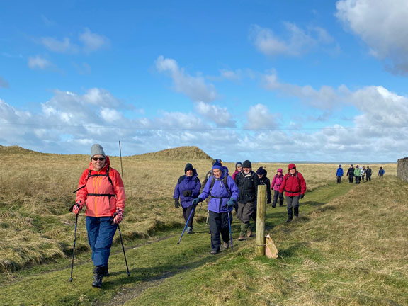 4. Dinas Dinlle - Fort Belan 
24/02/22.  On our way back to Dinas Dinlle. Photo: Jan Atherton.
Keywords: Feb22 Thursday Derek Cosslett