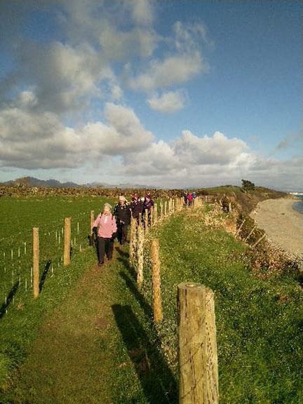 6.Llanbedrog - Wern Circuit
10/2/22.  Returning to Llanbedrog via the Wales Coast from Crugan. Photo: Louise Baldwin.
Keywords: Feb22 Thursday Judith Thomas