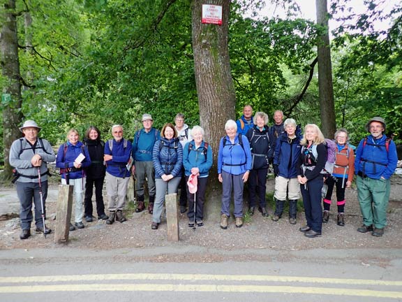 1.Sarn Helen - Glyn Lledr
19/06/22. The pre-walk photo taken Just outside the Pont y Pair car park.
Keywords: Jun22 Sunday Annie Michael Jean Norton