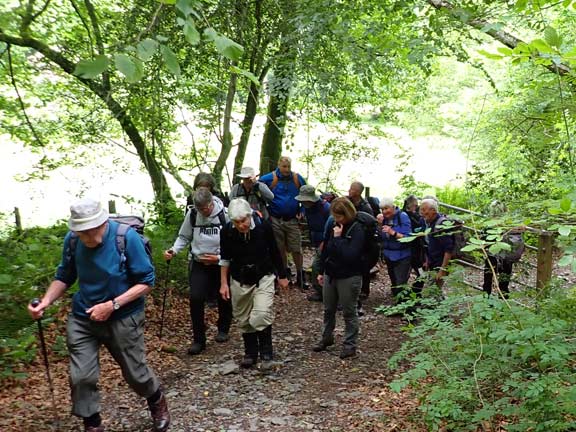 3.Sarn Helen - Glyn Lledr
19/06/22. Climbing up from the Miners' Bridge close to Pentre Du.
Keywords: Jun22 Sunday Annie Michael Jean Norton