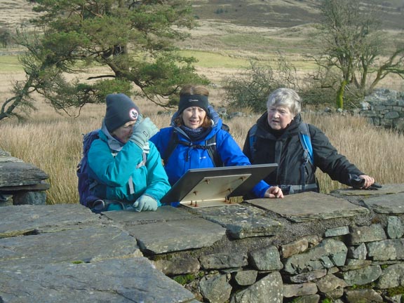 5.Llyn Trawsfynydd - Tomen y Mur
3/2/22. Some members of the club brushing up on their archaeology. Photo: Dafydd Williams.
Keywords: Feb22 Thursday Dafydd Williams