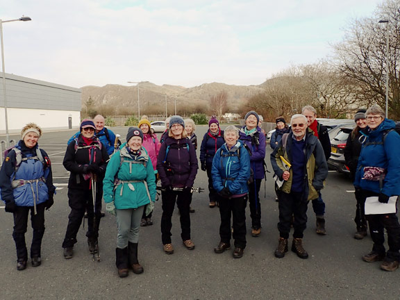 1.Uplands above Tremadog/Mynydd Gorllwyn/Aberdunant
30/01/22. Lidl car park at the start of the walk.
Keywords: Jan22 Sunday Noel Davey