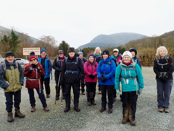 1.Waunfawr Circular.
23/1/22.  Starting off from the station car park in Waunfawr.
Keywords: Jan22 Sunday Kath Spencer