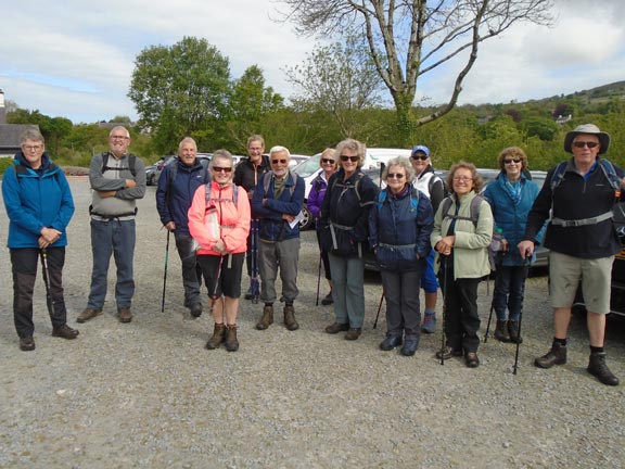1.Waunfawr - Cefn Ddu
12/05/22. The start of the walk at Snowdonia Park car park. Photo: Dafydd Williams.
Keywords: May22 Thursday Kath Spencer