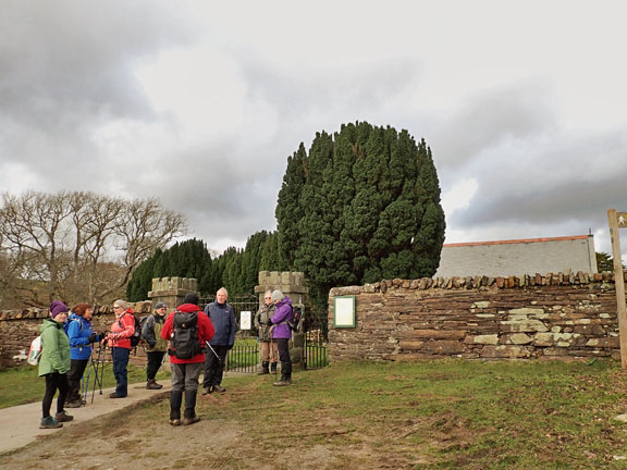 7.Cylchdaith Ynys Circular
17/2/22. Outside the  church of Llanfihangel y Traethau.
Keywords: Feb22 Thursday Tecwyn Williams