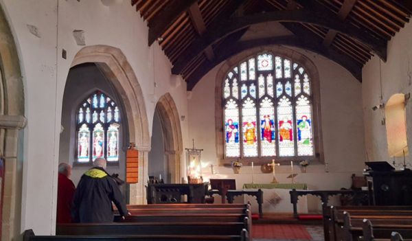 5.Abererch - Hafan y Mor
20/1/22. after the walk a visit to St. Cawrdaf' Church in Abererch. Photo: Judith Thomas.
Keywords: Jan22 Thursday Megan Mentzoni