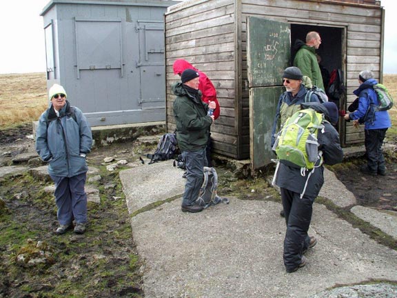 16.Dartmoor April 2013.
21/04/13. A brief stop at a shelter. Photo: Dafydd Williams.
Keywords: Apr13 week Ian Spencer