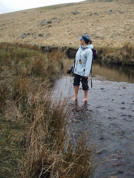17.Dartmoor April 2013.
21/04/13. Flipflops time in the middle of a Dartmoor river. Photo: Dafydd Williams.
Keywords: Apr13 week Ian Spencer