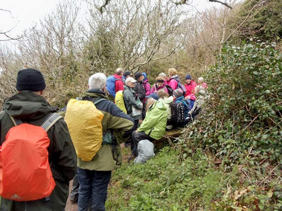 25.Dartmoor April 2013.
22/04/13. Two groups finally meet up. Photo: Judith Thomas. 
Keywords: Apr13 week Ian Spencer