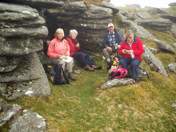 38.Dartmoor April 2013.
24/04/13. Break time. Photo: Dafydd Williams.
Keywords: Apr13 week Ian Spencer