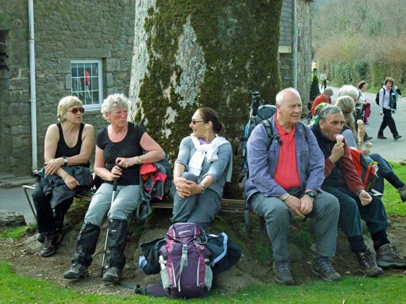 44.Dartmoor April 2013.
24/04/13. Welcome shade at the end of the walk. Next stop the pub just around the corner on the left. Photo: Cleaton Williams.
Keywords: Apr13 week Ian Spencer