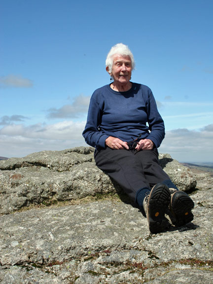 55.Dartmoor April 2013.
25/04/13. Margery feeling on top of the world.
Keywords: Apr13 week Ian Spencer