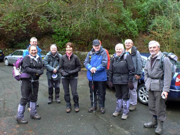 1.Cwm-mynach
The car park at Fiddler's Elbow. We are ready for rain.
Keywords: Feb13 Sunday Nick White